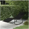 Image de Chaise longue L. 164 cm H. 73 cm en acier noir non empilable non pliable