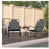 Image de Chaises longues à bascule 2 pcs Gris Acier et textilène318141