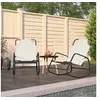 Image de Chaises longues à bascule lot de 2 crème acier et textilène318142