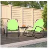 Image de Chaises longues à bascule lot de 2 vert acier et textilène318143