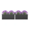 Image de Lit surélevé de jardin 200x50x54 cm WPC Gris