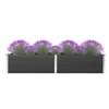 Image de Lit surélevé de jardin 200x100x54 cm WPC Gris