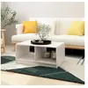 Image de Table basse blanc 75x50x33,5 cm bois de pin massif809907