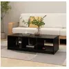 Image de Table basse noir 110x50x34 cm bois de pin massif809916