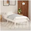 Image de Cadre de lit sans matelas blanc bois massif