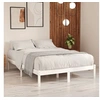 Image de Cadre de lit sans matelas blanc bois massif 120x200 cm