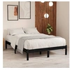 Image de Bedframe massief hout zwart 150x200 cm810026