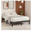 Image de Bedframe massief grenenhout grijs 200x200 cm810039
