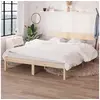 Image de Cadre de lit sans matelas bois massif 140x190 cm