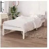 Image de Cadre de lit sans matelas blanc bois massif 90x200 cm