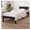 Image de Bedframe massief grenenhout zwart 90x200 cm810136