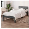 Image de Bedframe massief grenenhout grijs 100x200 cm810139