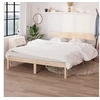 Image de Cadre de lit sans matelas bois massif 140x200 cm