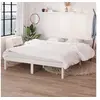 Image de Cadre de lit sans matelas blanc bois massif 140x200 cm