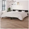 Image de Cadre de lit sans matelas noir bois massif