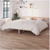 Image de Cadre de lit sans matelas bois massif 200x200 cm