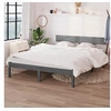 Image de Bedframe massief grenenhout grijs 200x200 cm810169