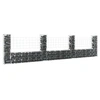 Image de Panier de gabion en forme de U avec 4 poteaux Fer 380x20x100 cm