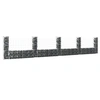 Image de Panier de gabion en forme de U avec 5 poteaux Fer 500x20x100 cm
