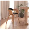 Image de Chaise en bois non pliable interieur H. 70 cm noir