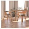 Image de Chaise à manger lot de 2 gris clair bois courbé et tissu3092381