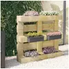 Image de Boîtes à fleurs pour palettes euro 12 pcs Gris 36x13,5x9,5cm PP