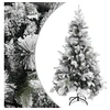 Image de Kerstboom met dennenappels en sneeuw 195 cm PVC en PE340531