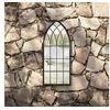 Image de Miroir de jardin Noir 70x30 cm Fer pour utilisation extérieure
