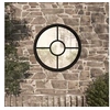 Image de Miroir de jardin Noir 60x4 cm Fer Rond utilisation extérieure