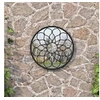 Image de Miroir de jardin Noir 40x3 cm Fer Rond utilisation extérieure