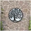 Image de Miroir de jardin Noir 60x2,5 cm Fer Rond utilisation extérieure
