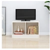 Image de Meuble TV Blanc 70x33x42 cm Bois de pin massif