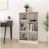 Image de Bibliothèque Blanc 70x33x110 cm Bois de pin massif