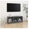 Image de Meuble TV Gris 104x33x41 cm Bois de pin massif809962