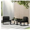 Image de Jeu de canapés de jardin 3 pcs et coussins Aluminium Anthracite