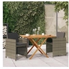 Image de 3-delige Tuinset met kussens grijs3094303
