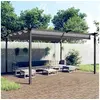 Image de Tonnelle de Jardin avec Toit Rétractable Belvédère de Terrasse Pavillon de Patio Abri Tente de Réception Chapiteau 318538