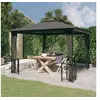 Image de Tonnelle avec Parois et Toit Double Belvédère de Terrasse Pavillon de Patio Tente de Réception Chapiteau d'Extérieur 318541