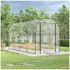 Image de Serre Transparent 160x400x190 cm PVC et acier enduit de poudre, serre de culture, serre extérieure, serre avec porte 317247