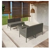 Image de Salon de jardin modulable resine tressee gris 5 pieces 69 x 57 x 69 4 personnes