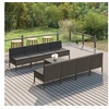 Image de Salon de jardin modulable resine tressee gris 9 pieces x 57 x 69 9 personnes