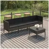 Image de Salon de jardin modulable resine tressee gris 5 pieces x 57 x 69 5 personnes