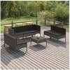 Image de Salon de jardin modulable resine tressee gris 8 pieces x 57 x 69 7 personnes