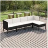 Image de Salon de jardin modulable noir 5 pieces resine tressee 69 x 60 x 69 cm 5 personnes