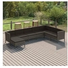 Image de Salon de jardin 8 pcs avec coussins, Résine tressée Gris
