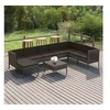 Image de Salon de jardin modulable resine tressee gris 9 pieces 69 x 60 x 69 cm 8 personnes