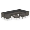 Image de Salon de jardin modulable resine tressee gris 10 pieces x 57 x 69 9 personnes
