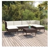 Image de Salon de jardin modulable resine tressee blanc 7 pieces x 57 x 69 6 personnes
