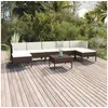 Image de Salon de jardin modulable resine tressee beige 8 pieces 69 x 60 x 69 7 personnes