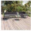 Image de Salon de jardin modulable resine tressee gris 8 pieces 69 x 60 x 69 7 personnes
